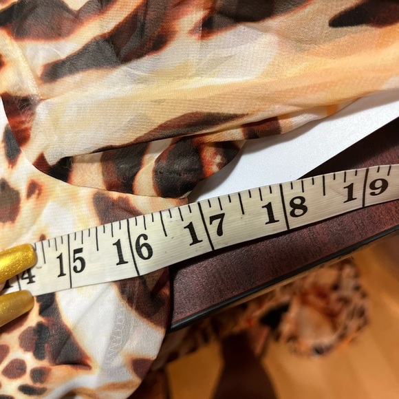 JLO long dress with slits and leopard print, Sz M Leopard Print Maxi Dress - Picture 9 of 9